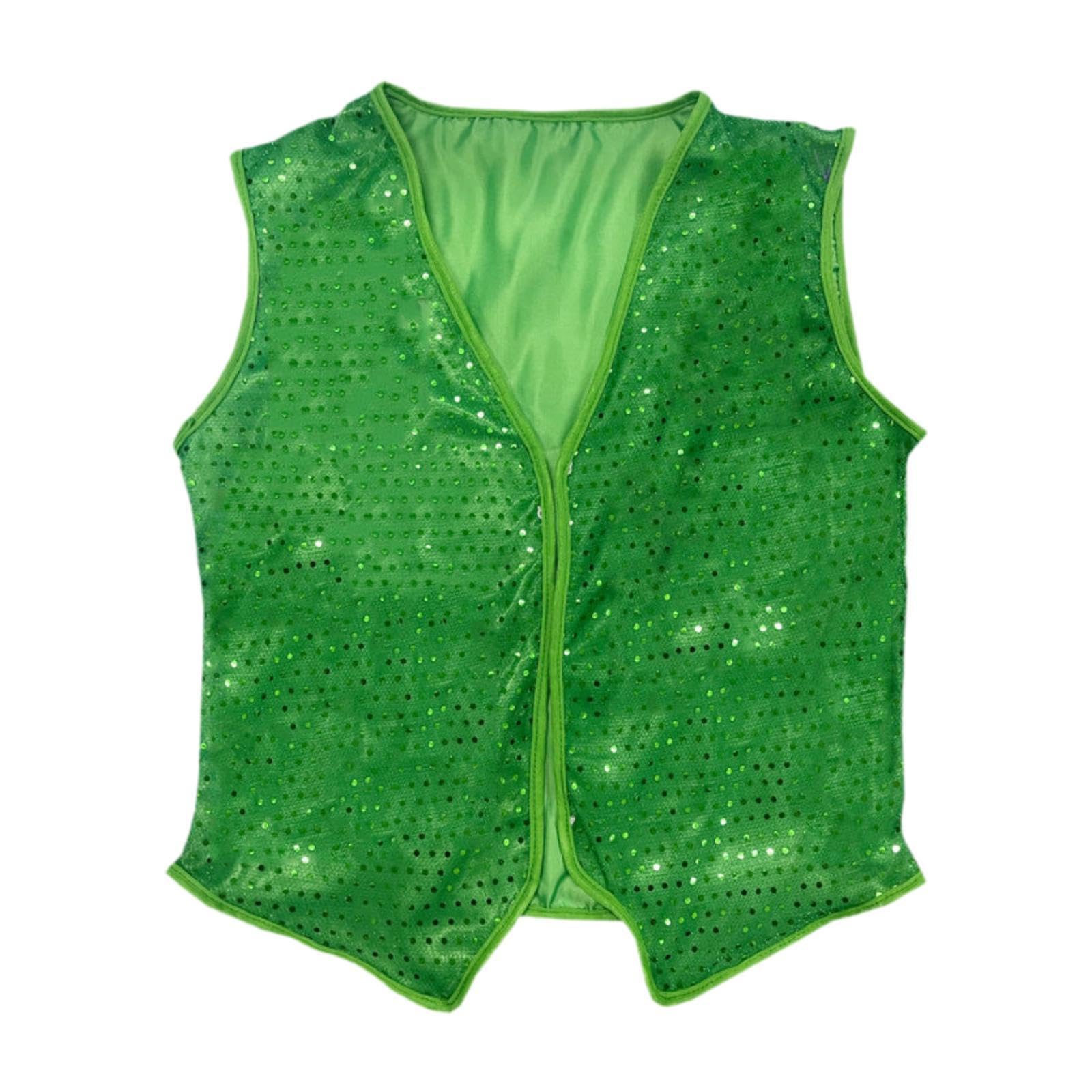 nivaa ST Patricks Day Vest Shiny Sequin Vest for Performance Dressing up Birthdays-picture-25