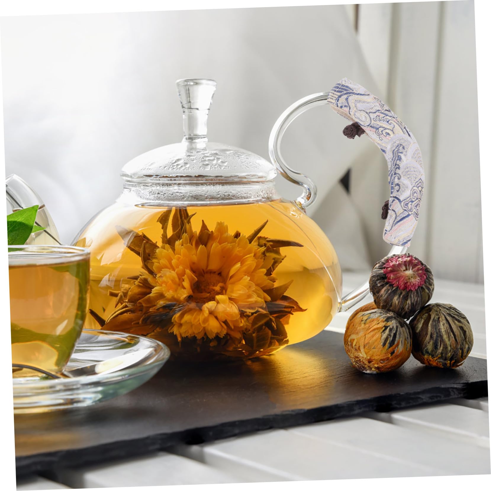Hemobllo de Fundas de Tela para Cocina y Diseño Antideslizante 2 Piezas Aislamiento Térmico para Asas de Tetera y Preparación de Té