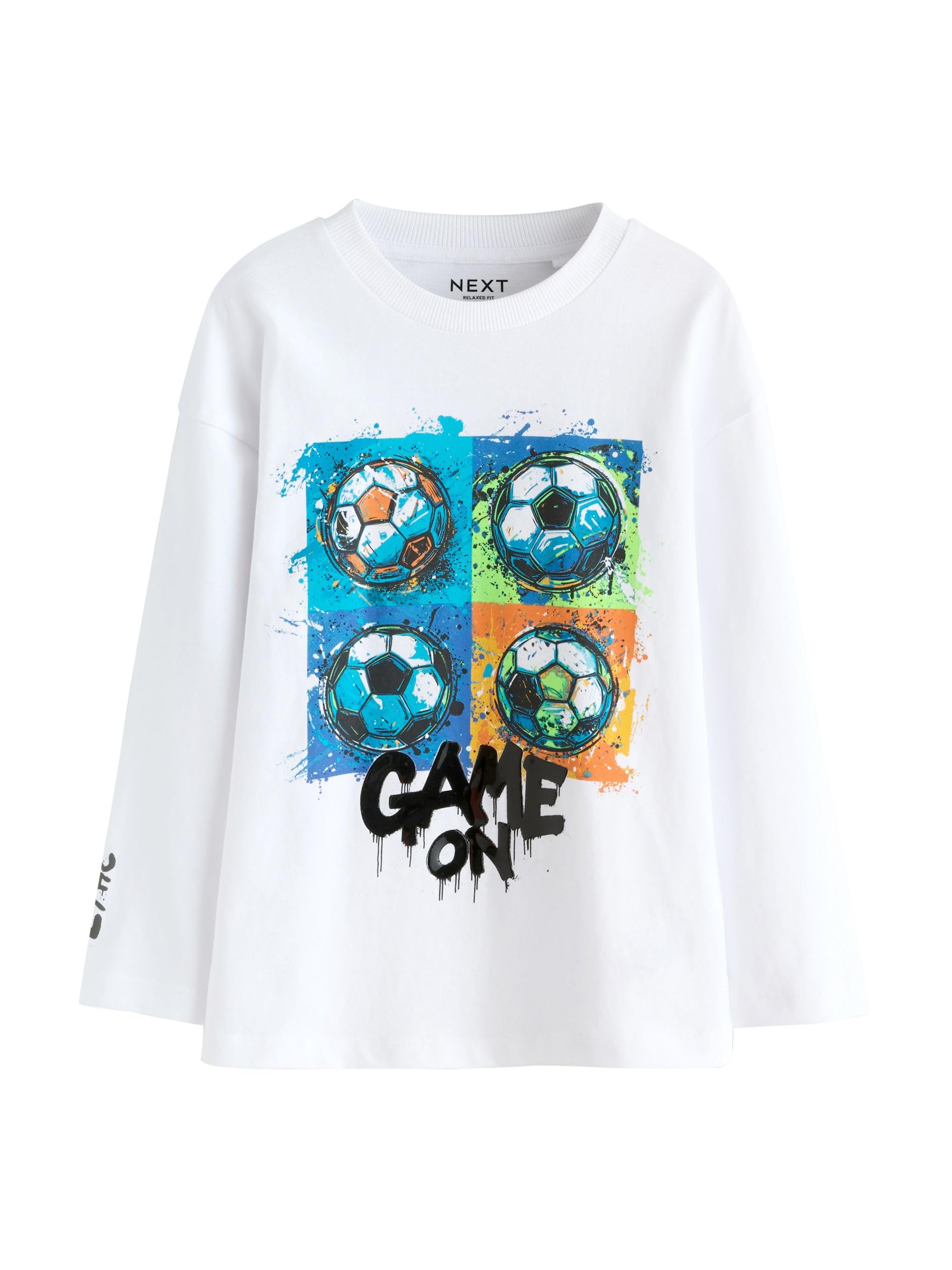 NEXT Garçon T-Shirt décontracté à Manches Longues et Motif, Lot de 3