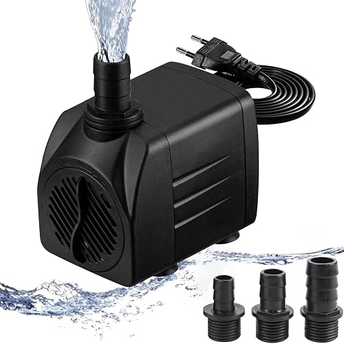 Mini bomba de agua (25/35/45 W, 2000/2500/3000 l/h), bomba de acuario ultra silenciosa de alta carrera