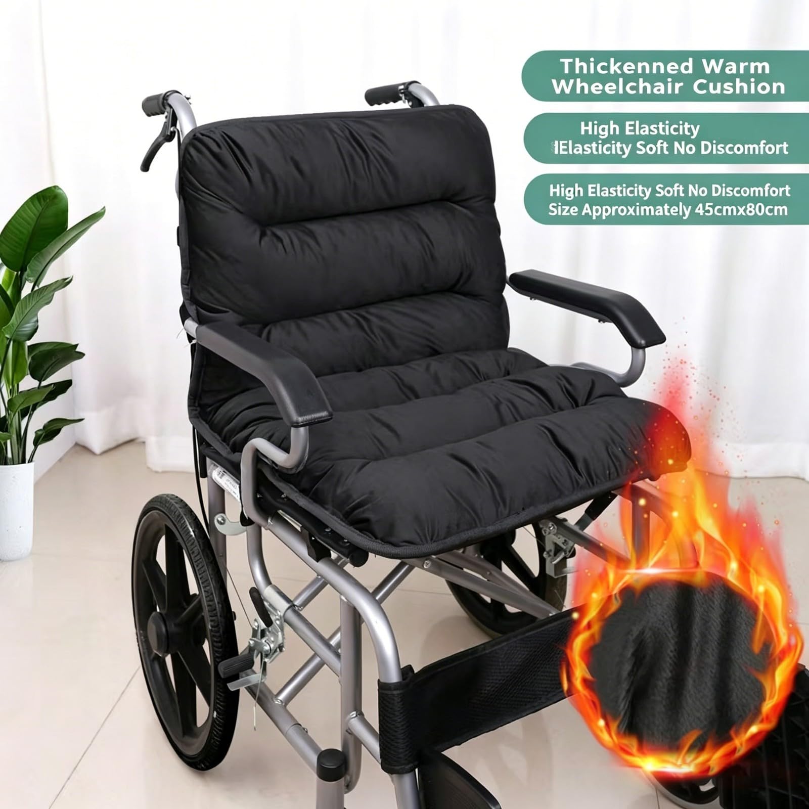 Cuscino per Sedia A Rotelle con Schienale, Cuscino Antidecubito Ortopedico Supporti Schienale in Coccige Traspirante Lavabile Impermeabile Antiscivolo