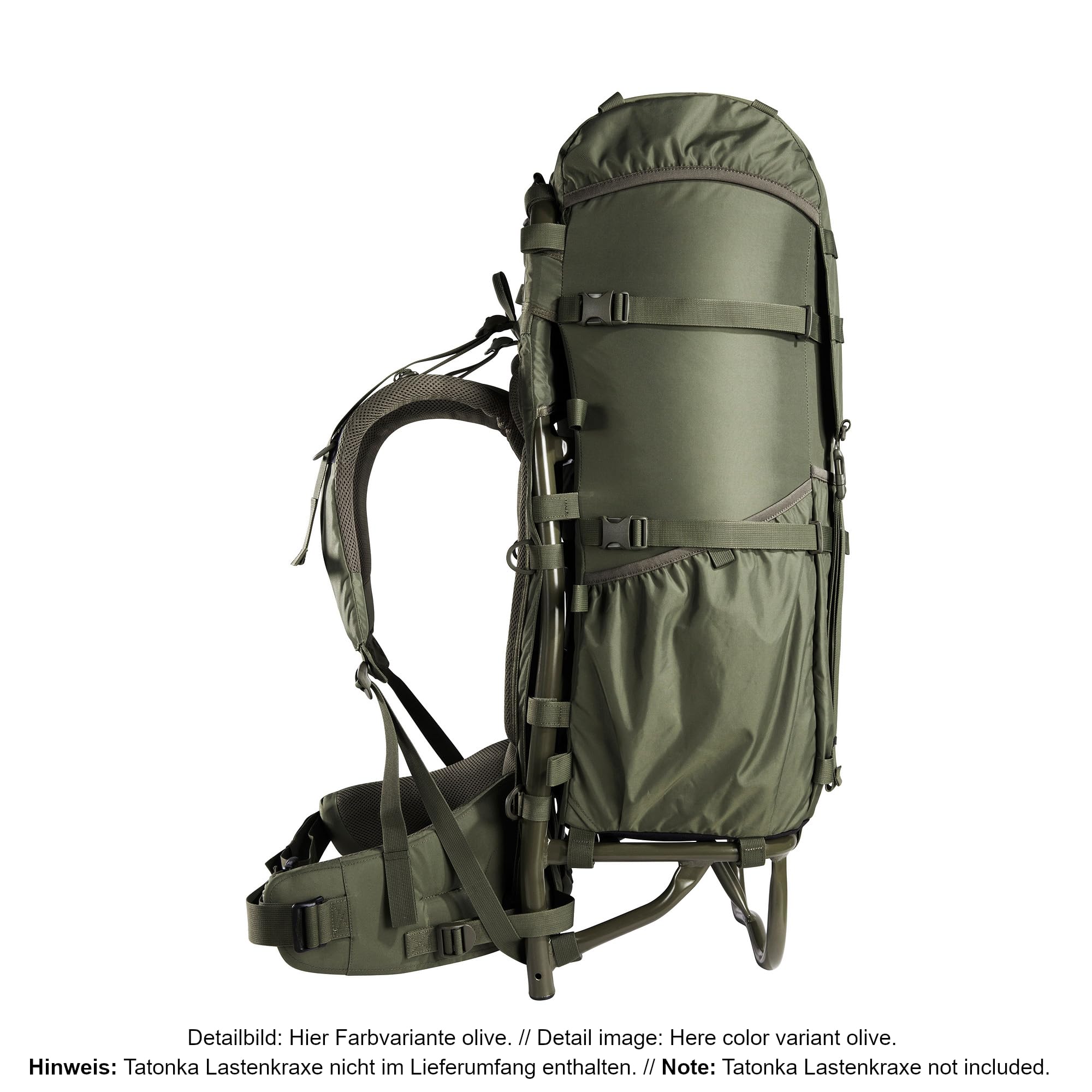 Tatonka Packsack 2 Lastenkraxe 80 Liter - Zum Umfunktionieren Lastenkraxe in einen Rucksack mit Tragegestell (black)