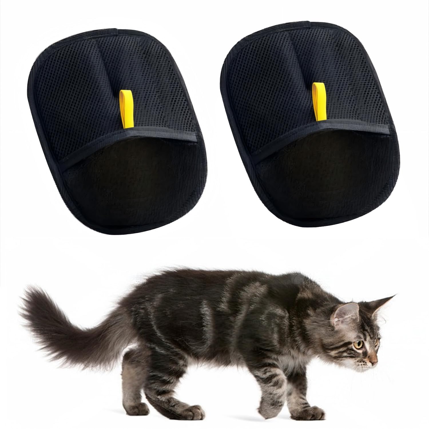 Fellpflege Handschuhe 2 Stück - Tierhaarentferner Für Hunde & Katzen