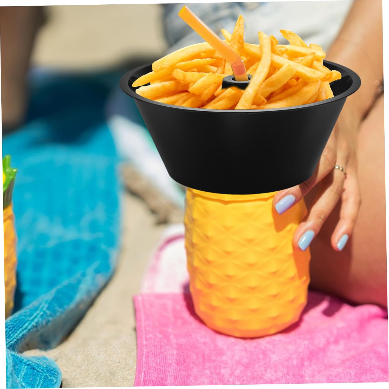 Cabilock 10pcs Popcorn Cup Holder Snack Bowl Cup French Fries Holder Candy Bowl for Buffet Parties