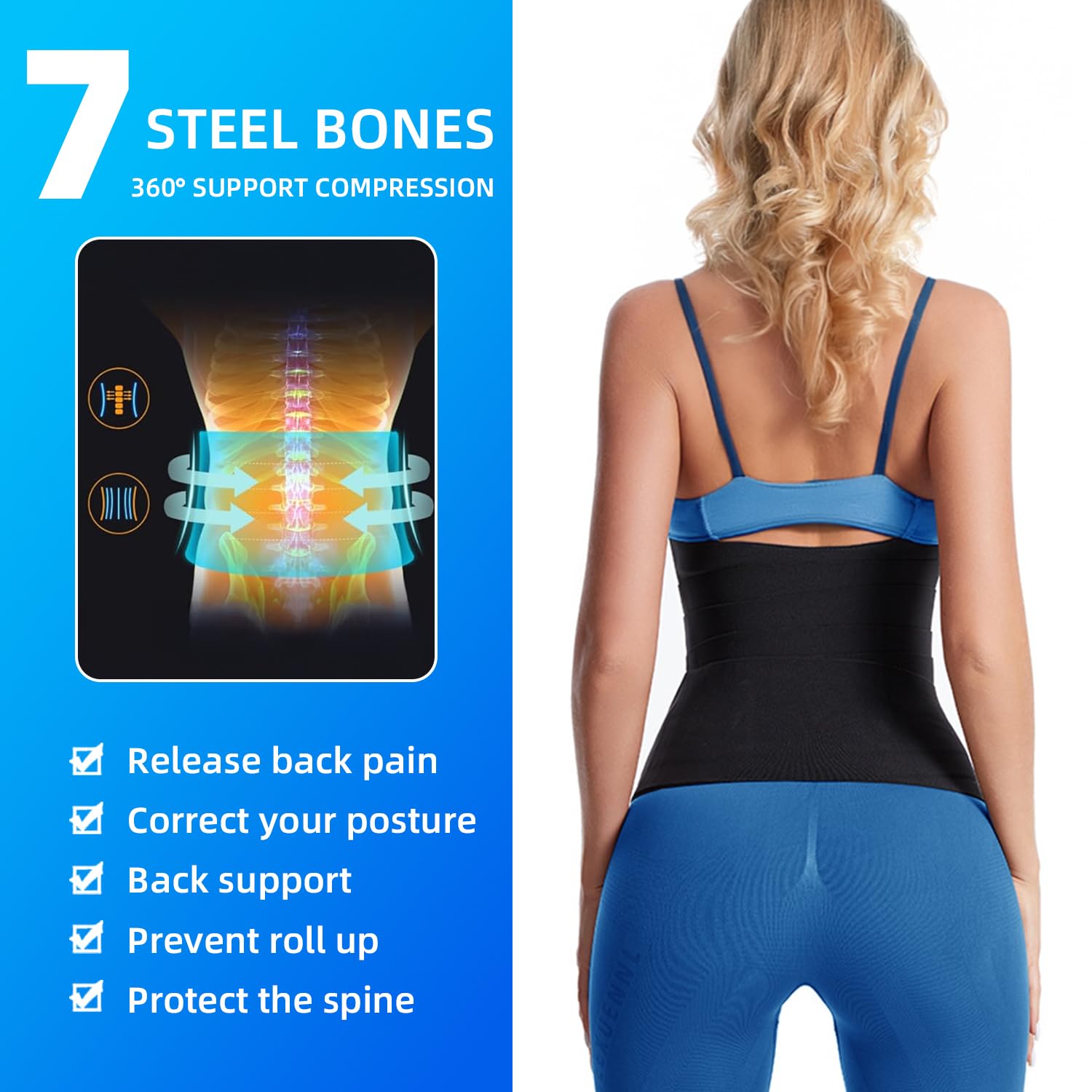 Entrenador de Cintura para Mujer, Vendaje para moldear el Cuerpo, cinturón de Sauna, Ejercicio de Cintura, Moldeador de Cuerpo, Faja Reductora de Cintura, corsé Entrenador de Cintura para Mujer,