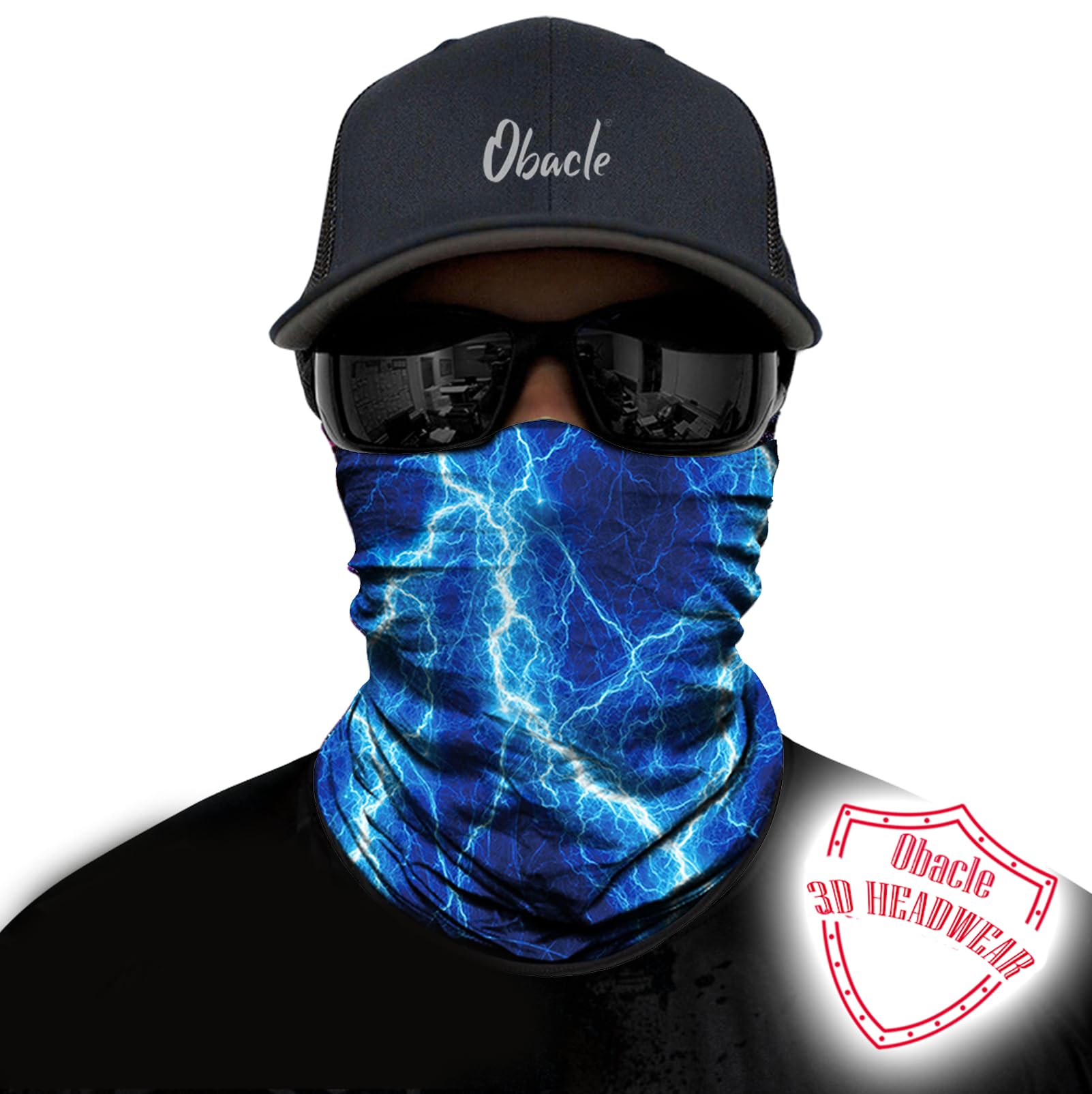 Obacle Neck Gaiter Face Mask Bandana for Dust Wind Sun Protection for Men Women