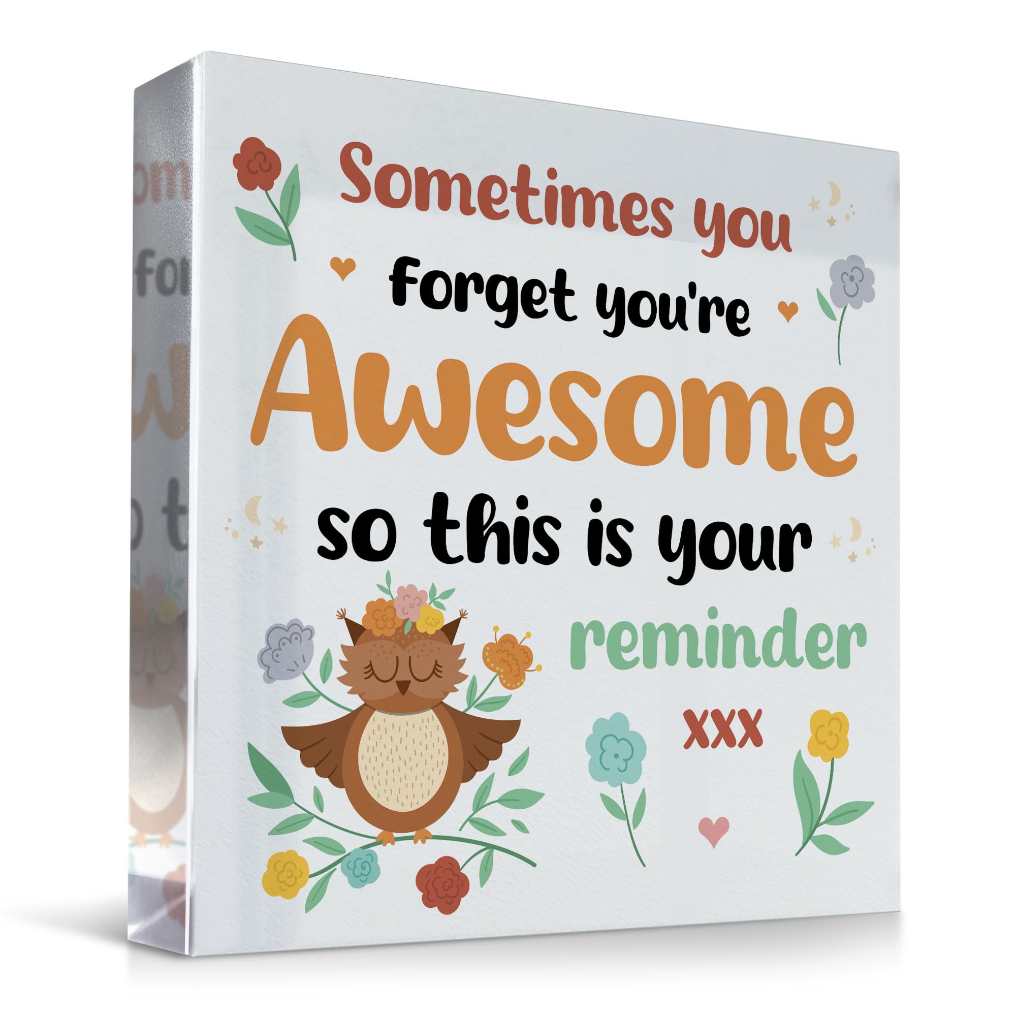 Red Ocean You Are Awesome Gift For Best Friend Acrylic Sign Friendship Sign Gifts for Women Best Friend Sentimental Sign Inspirational Gift for Cheer Up Women Keepsake
