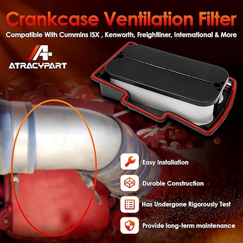 Miniatura 9 de Reemplazo del elemento de ventilación del respiradero del filtro CCV del cárter para Ram 2500 3500 4500 5500 6.7L y más, reemplaza # CV52001,