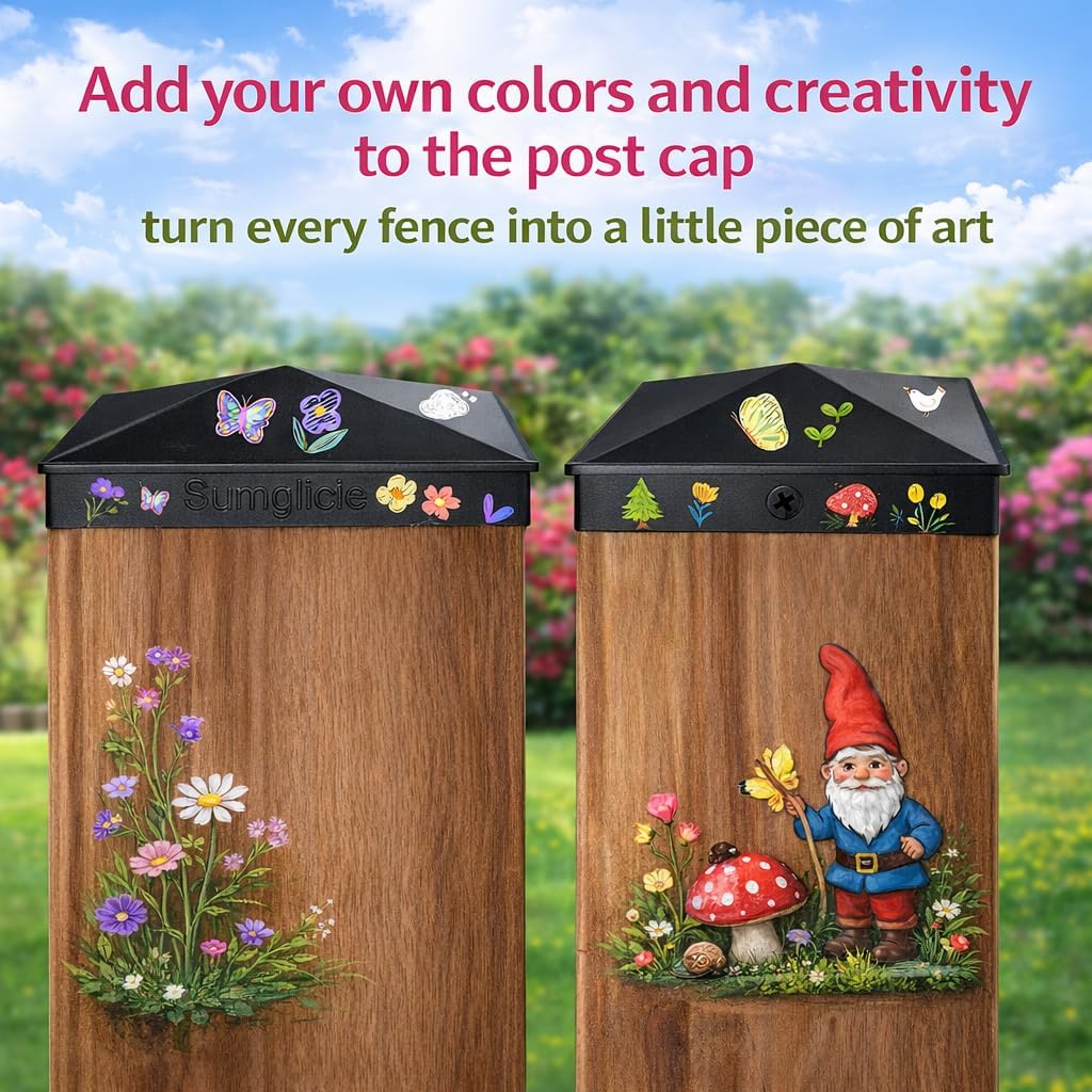 True I.D. 4-1/8" x 6-1/8" Black Aluminum Pyramid Post Caps Cover ONLY for True 4" x 6" Wood Post, NOT for 3.5" x 5.5" Post, Fence Deck Post Caps, with Matte Finish Powder Coated Surface - 2 Pack