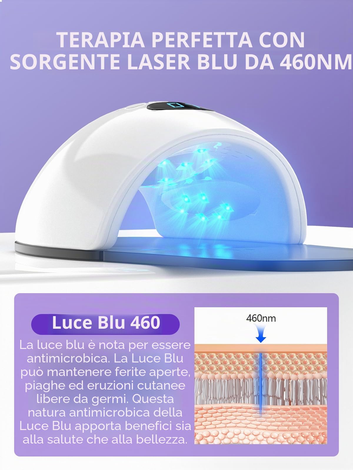 iKeener Aggiornamento laser per funghi delle unghie per dita delle mani e dei piedi, sessioni regolabili 5/7/10 minuti, laser per la pulizia delle unghie e onicomicosi, rimozione funghi delle unghie