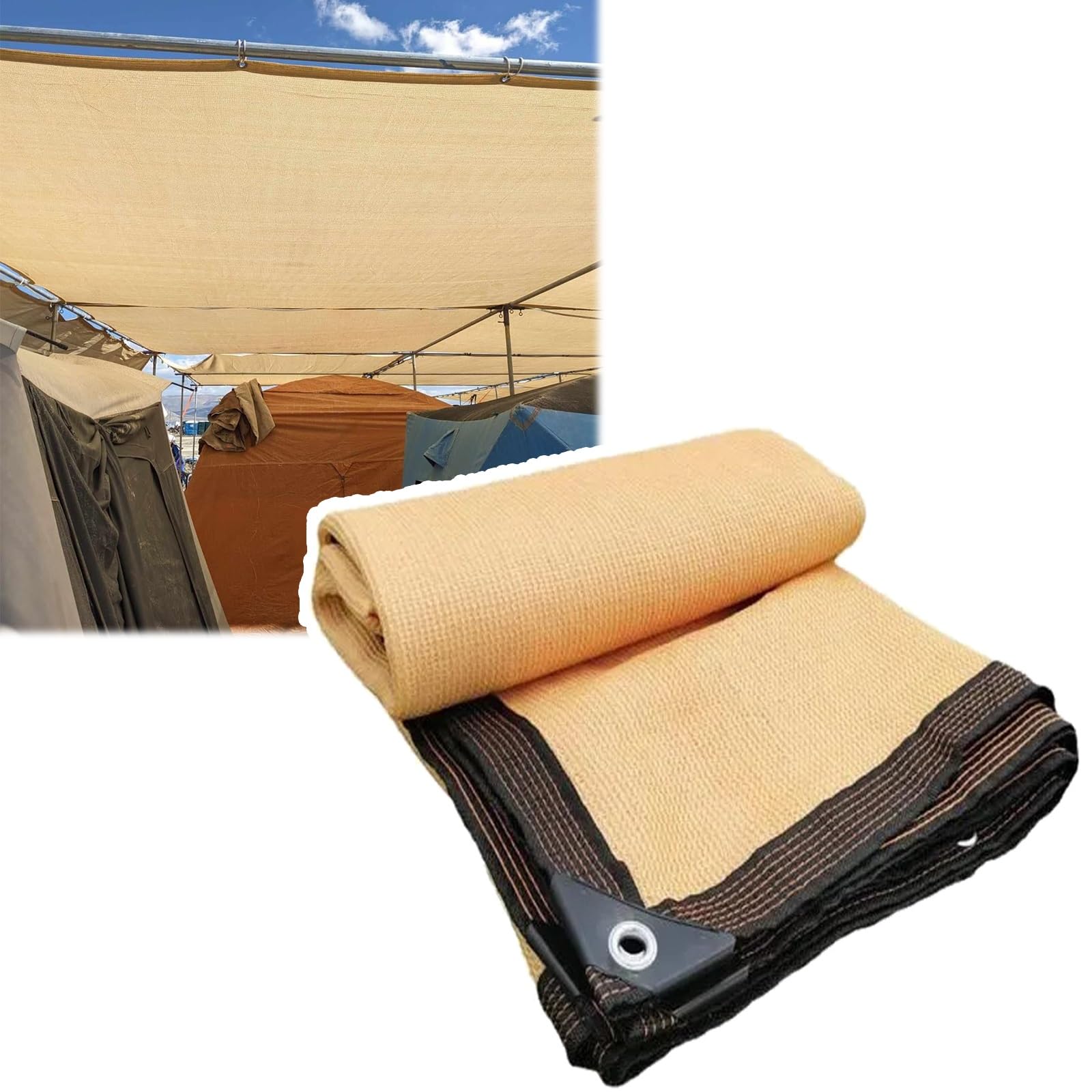 KLGFBDC 90% UV Resistant Shade Cloth Roll for Garden Patio Greenhouse & FenceHeat Insulation Canopy Cover for Plants FlowersAvailable in 10FT to 50FT Sizes (15x20FT)