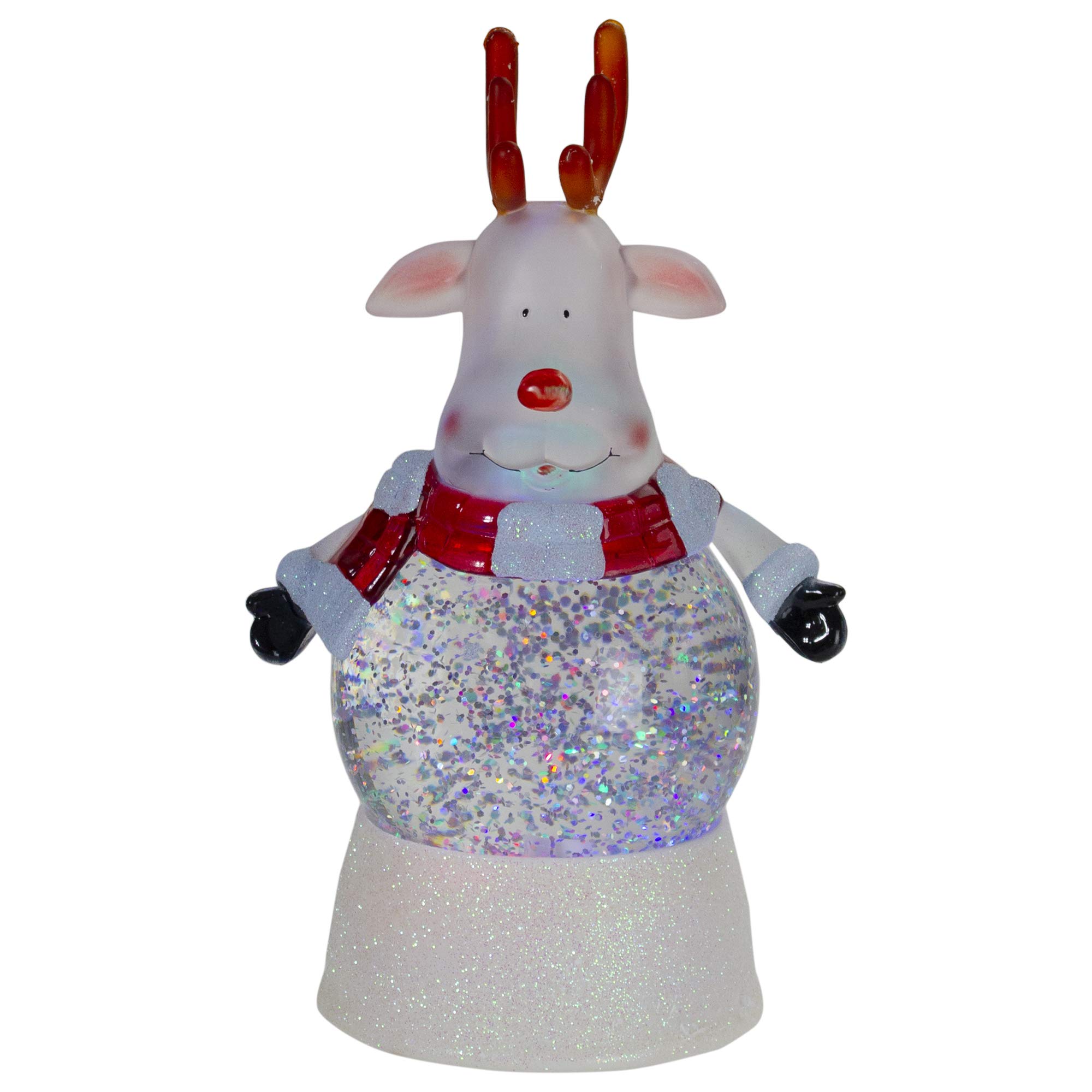 LED Lighted Color Changing Reindeer Christmas Snow Globe - 8