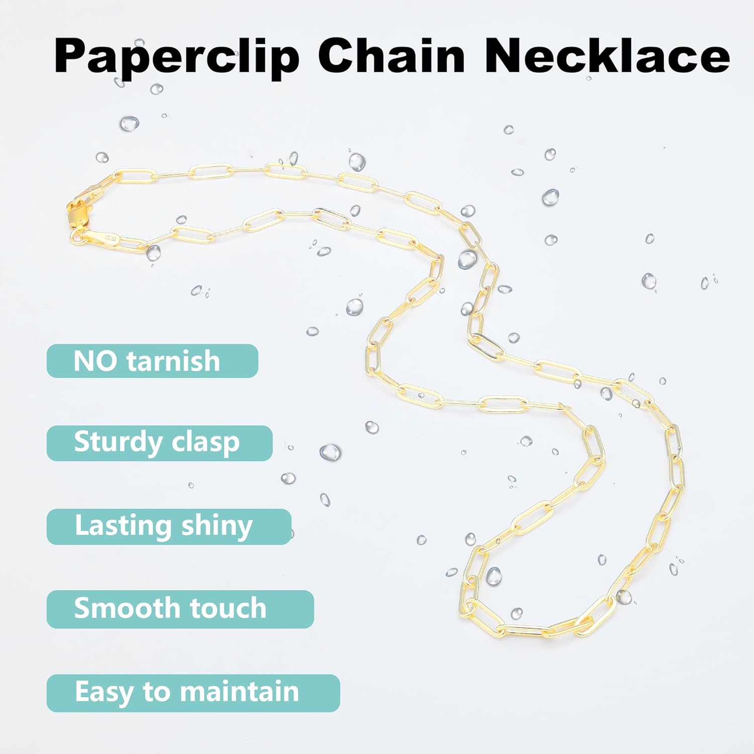 925 Sterling Silver Paperclip Lobster Clasp Chain 3mm 4mm 5mm 6mm 7mm Necklace for Women Men Diamond Cut Silver Necklace Chain 16-30 Inches - Image 5