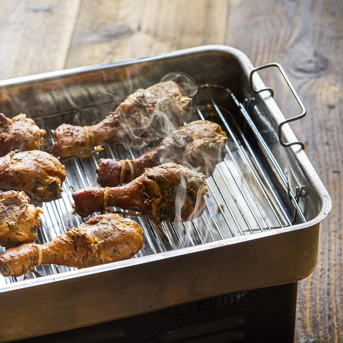 Wędzarka stołowa na zewnątrz z termometrem – wędzarka na stół balkonowy, grill, grill