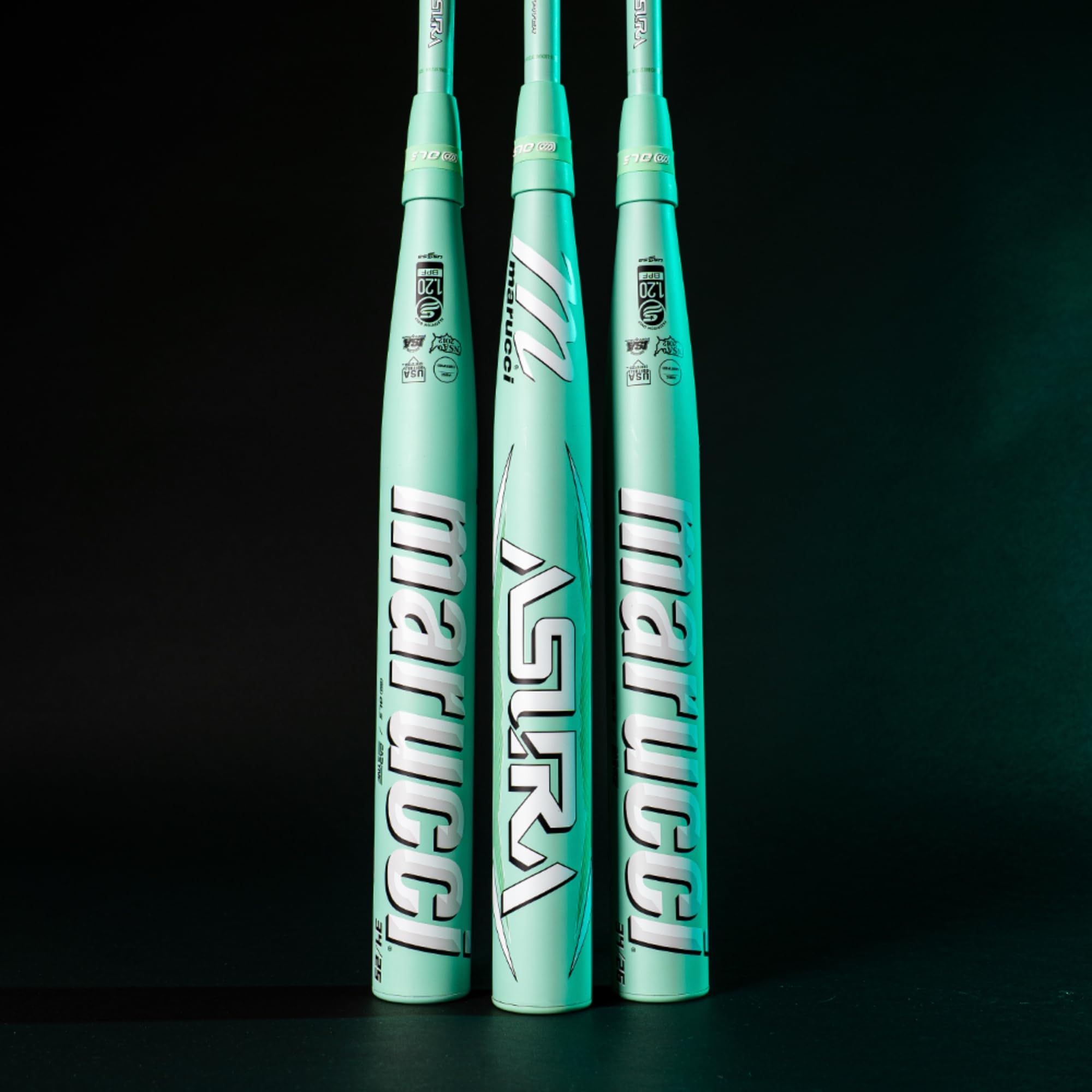 Marucci Asura Fastpitch Softballschläger für Kraft und Kontrolle mit Gap Sync Barrel & Steuergriff zur Minimierung von Vibrationen, Verbundwerkstoff, alle Felder und Assoziationen, Mint