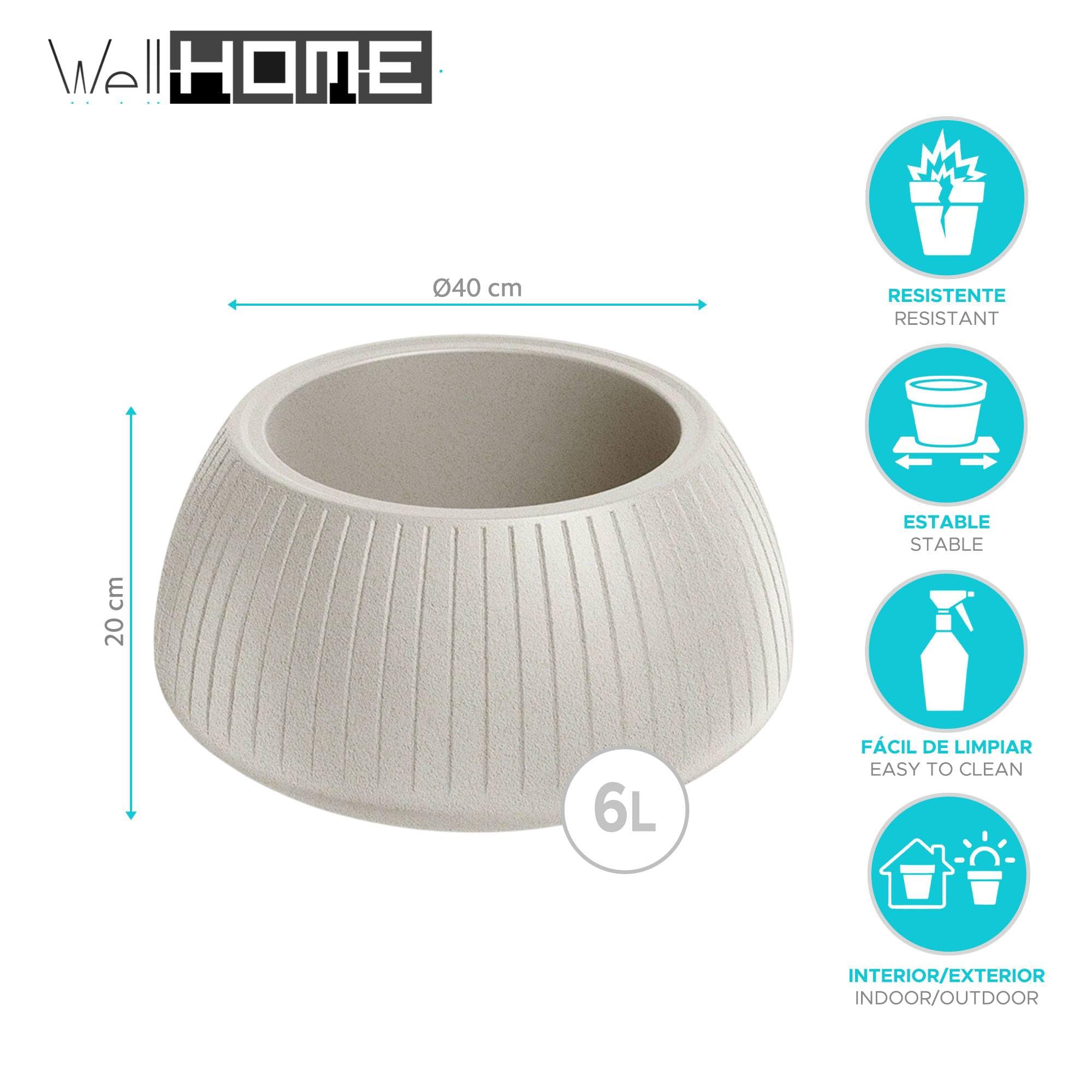 Well Home Maceta de Rotomoldeo Coro Bowl Arena Ø40x20