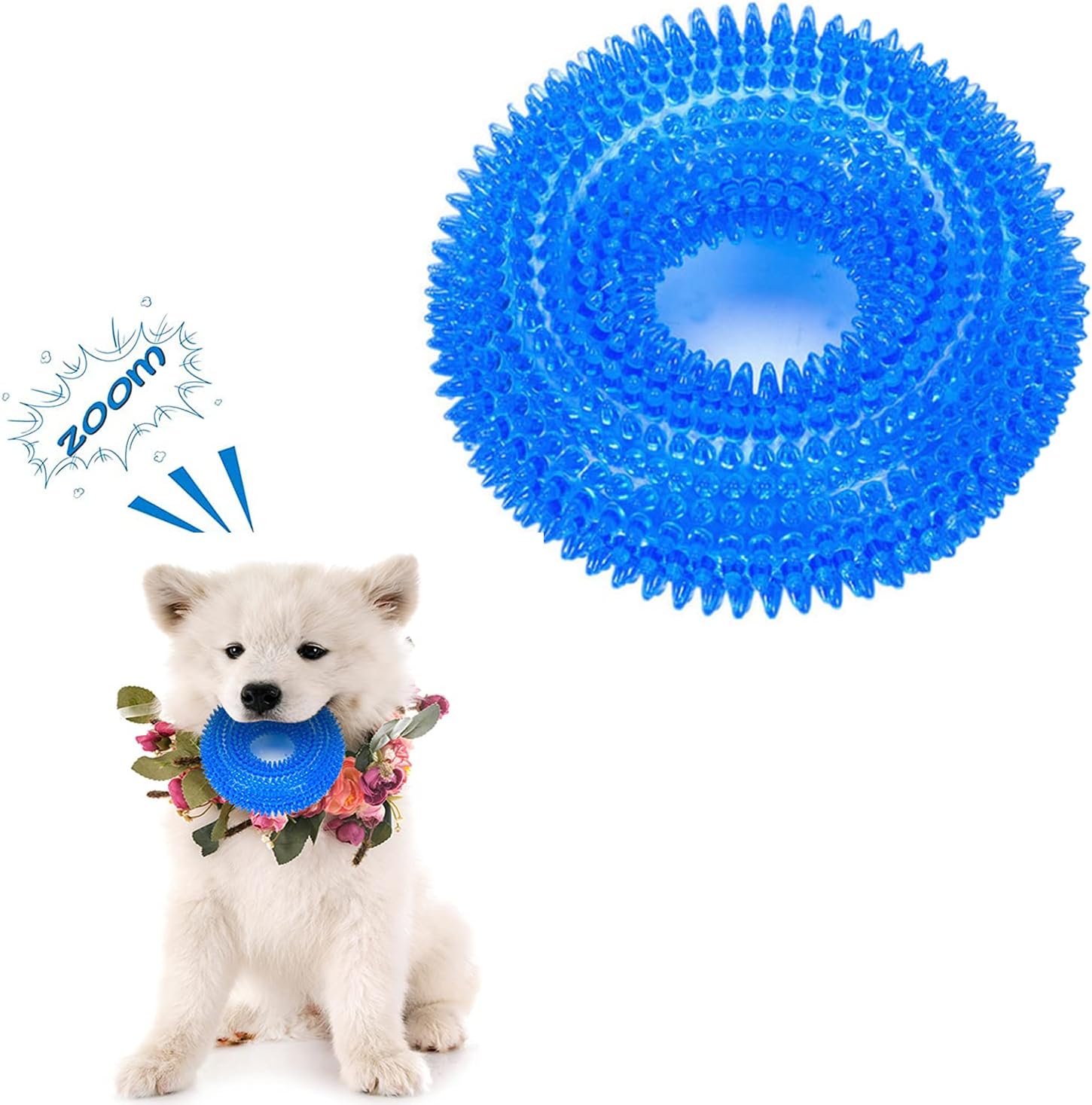 Dog Chew Toys for Puppy Teething, 3Pack 2-8 Months Puppies Teething Toys Soft & Durable Puppy Toys for Cleaning Teeth and Protects Oral…