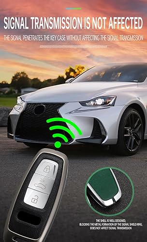 Miniatura 3 de SANRILY Funda de piel sintética para llavero Audi E-Tron 2021 2022 A3 A6 A6L A7 A8 Q7 Q8 S3 S6 S7 SQ7 RS6 RS7 sin llave completa protección completa