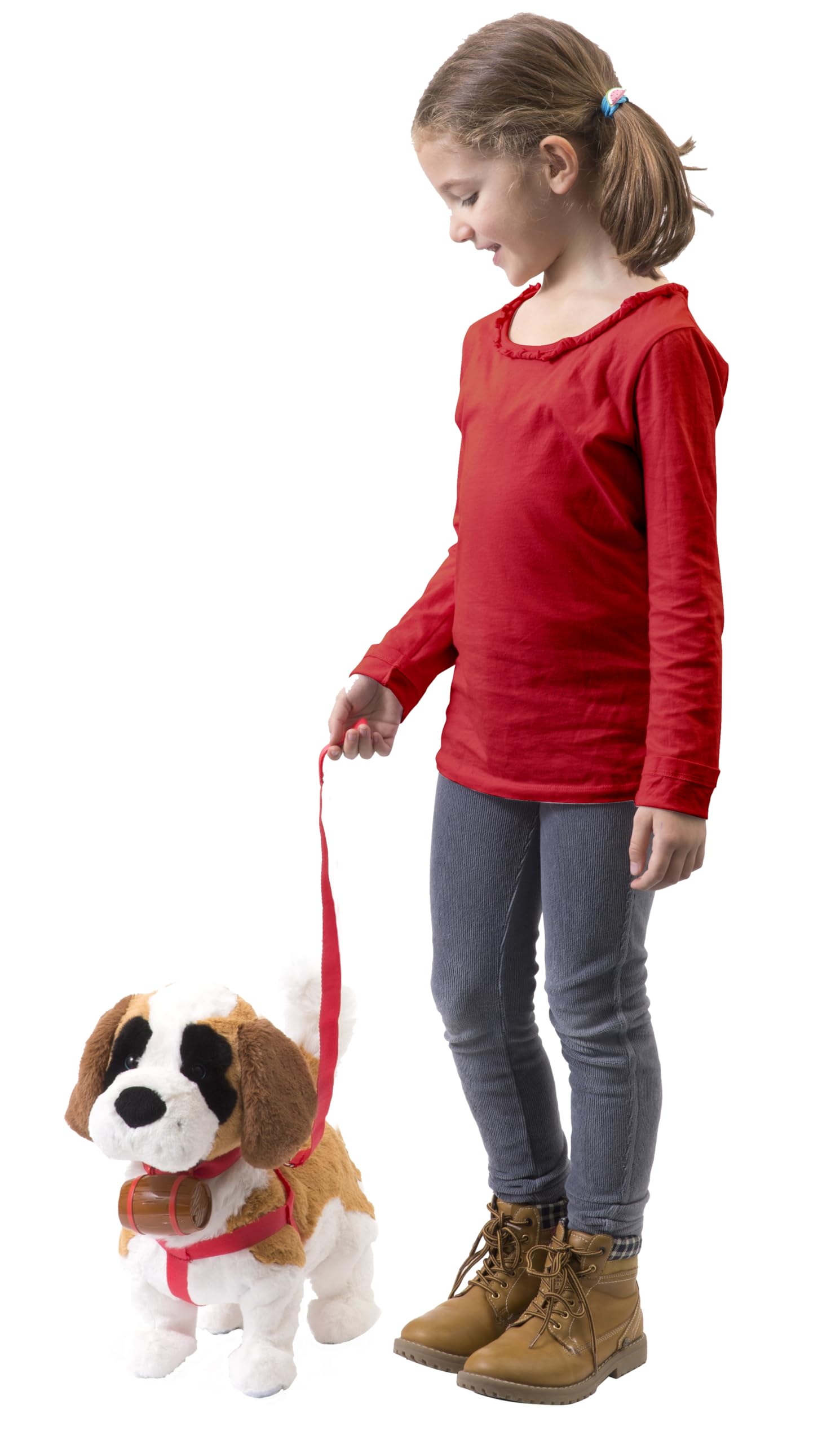Billy, Mon Chien Billy, Peluche interactive à promener, il marche, s'assoie, aboie, Jouet pour enfants dès 3 ans, GIOCHI PREZIOSI, AMB00