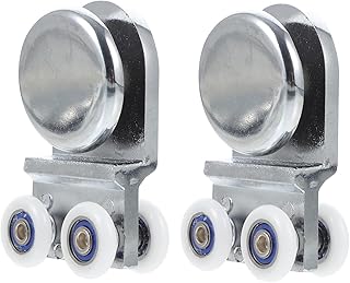LIFKOME 2Pcs Shower Door Rollers Replacement Wheels for Bathroom Glass Sliding Doors Aluminum Alloy Runners with Strong Load-Bearing Capacity Rust-Resistant Pulley for Shower Cubicles and Door Cranes
