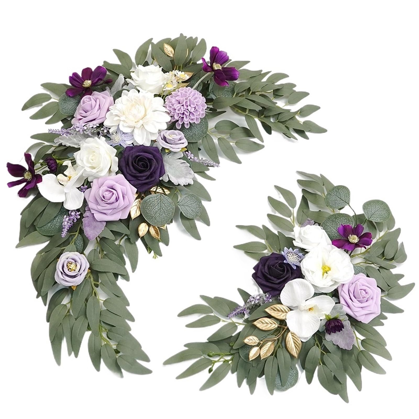 MOHUIED Artificial Floral Swags Terracotta Faux Flower Swags For Wedding Welcome Sign Backdrop Reception Flowers Ceremony Floral Decoration for Ceremony Backdrop, Fireplace and Door Decor(Color5)