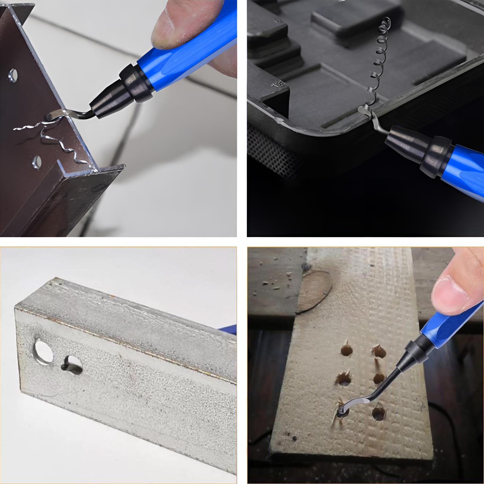 Set Sbavatore Manuale Con 10 Lame E 5 Lime Diamantate - Per Metallo E Plastica - Foto 2