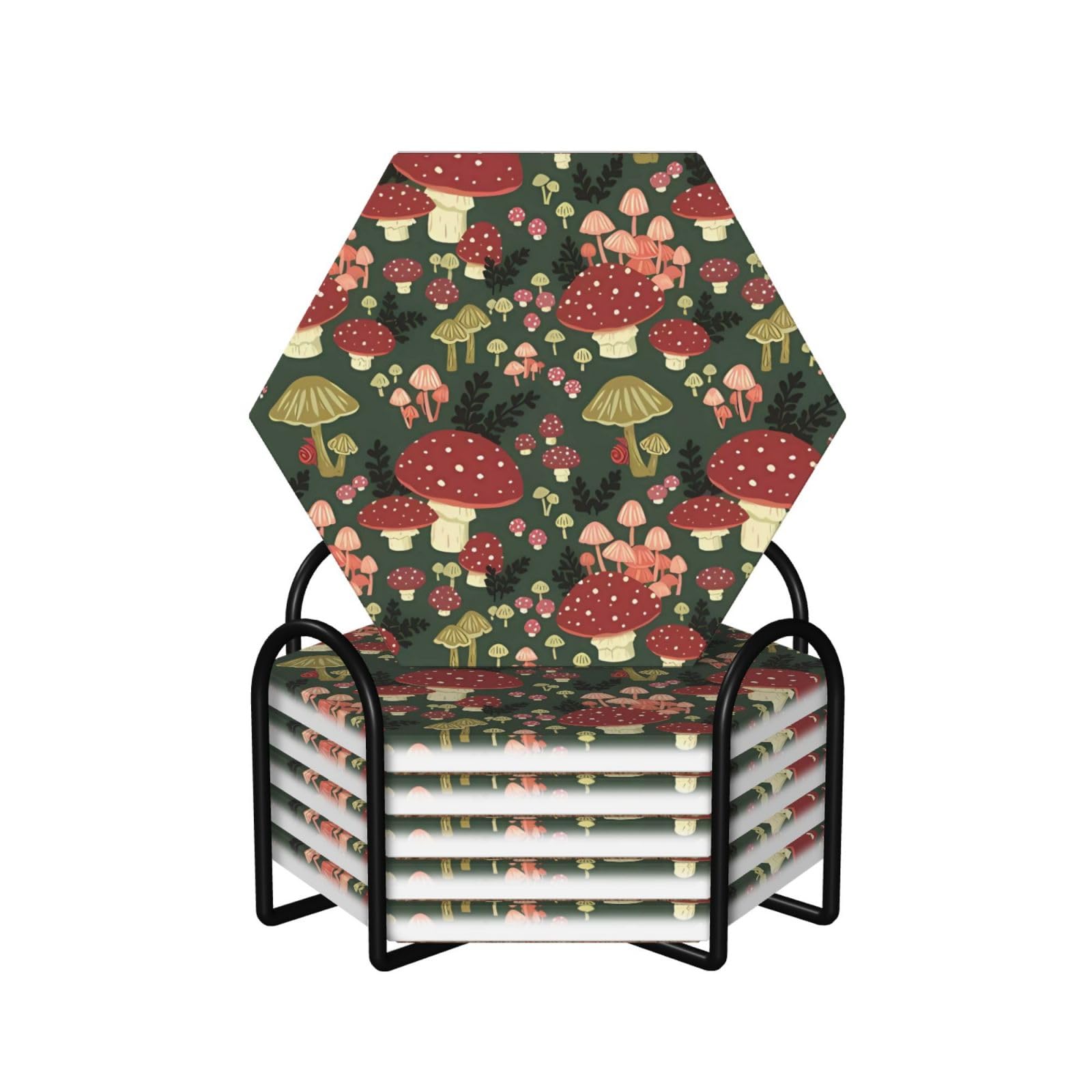 Dessous de verre hexagonaux antidérapants en liège isolant contre l'humidité