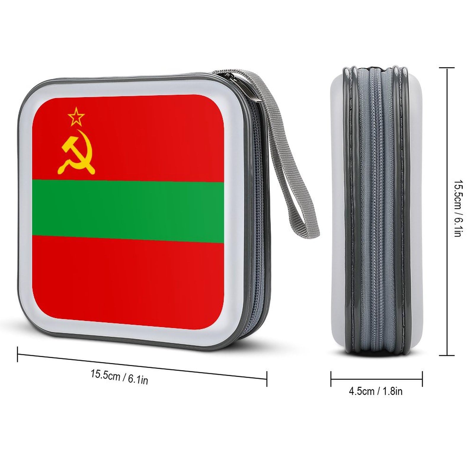 Transnistria Flag CD Case DVD Storage Case Portable