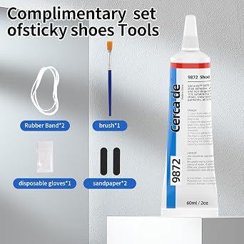 Shoe Glue Heavy Duty,Shoe Sole Repair Adhesive,Clear, Waterproof, high Strength, Strong.Shoe Cement for Sneakers, Leather Shoes, Hiking Shoes, Boots, Sandals, 2oz.