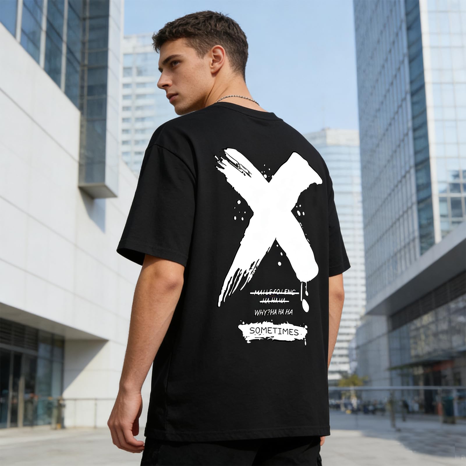 Uomo Confezione da 3 Magliette Maniche Corte Scollo Tondo Hip Hop Casual Stampa Estate T-Shirt