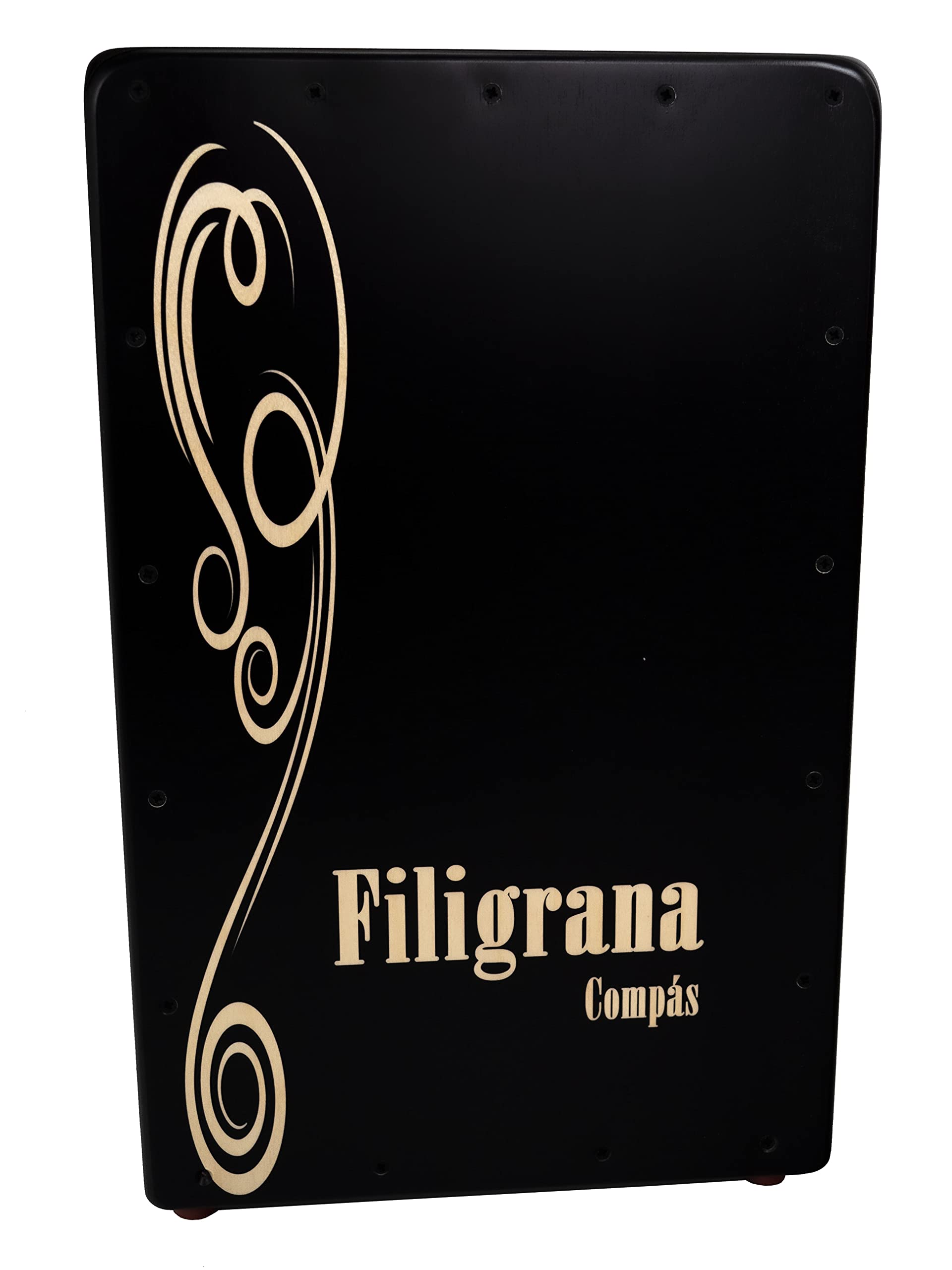 Cajon Flamenco Filigrana Compás Tapa Negra.