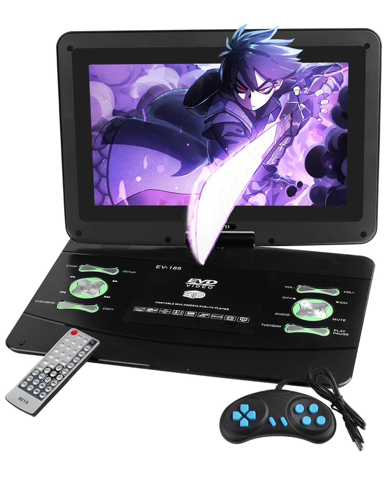 新品】ポータブルDVDプレーヤー 15.6インチ超大画面 リージョンフリー