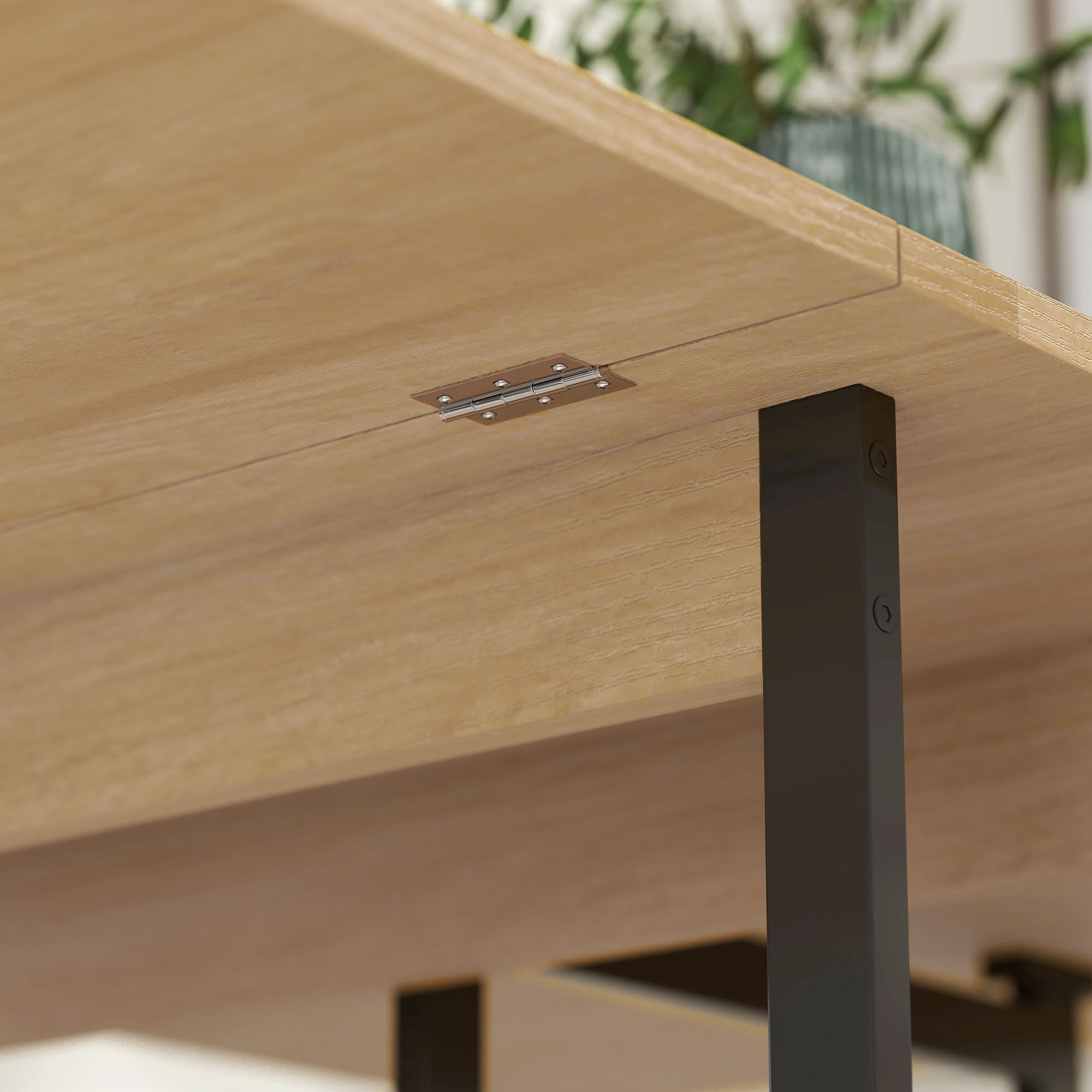 HOMCOM Table à Manger Pliante, Table Pliante Cuisine rectangulaire Extensible sur roulettes jusqu'à 4 Personnes avec Compartiments Ouverts, pour Petits espaces, Salle à Manger, chêne