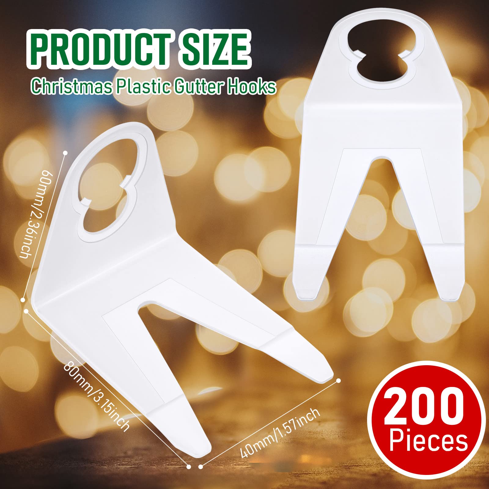 Command Outdoor Light Clips 120-Pack Christmas Light Clips For Gutters ...