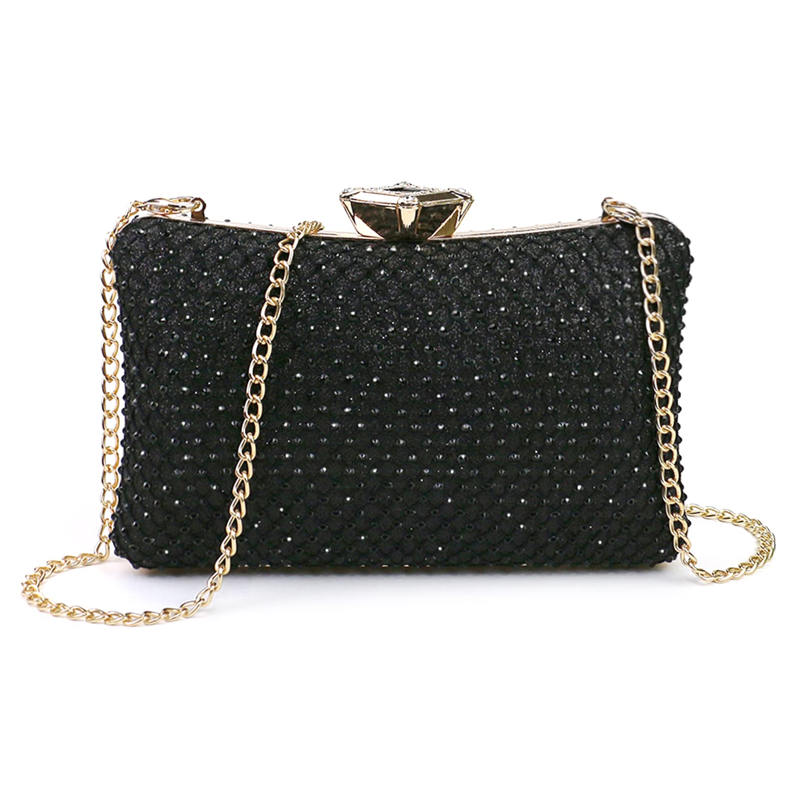 Borsa Da Sera Con Nodo E Strass - Pochette Brillante Con Diamanti, Per Feste E Matrimoni - Foto 8