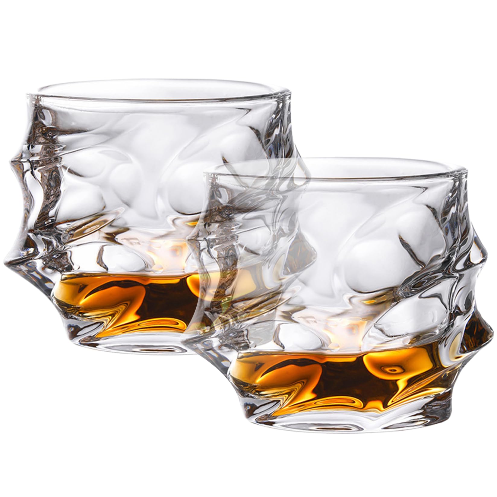 Verres à whisky 330ml en cristal épais Bourbon Rocks pour bar à la maison lot de 2