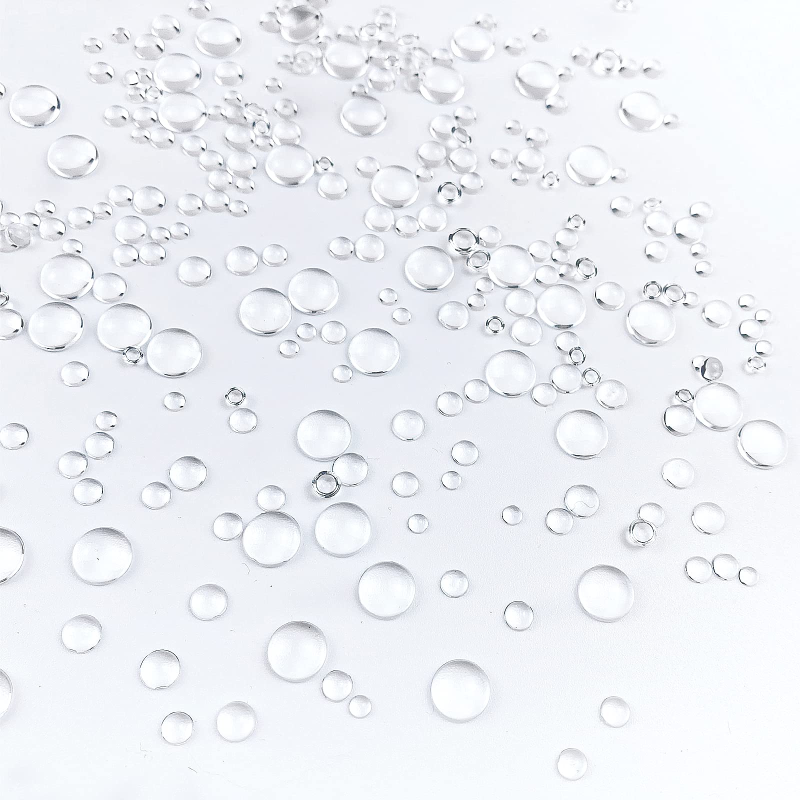 1600 Pieces Clear Dewdrop Water Droplets Embellishments Round Clear Dewdrop Beads Waterdrop Resin Beads for DIY Paper Crafts Cell Phone Case Card Making Decor Scrapbooking Accessories