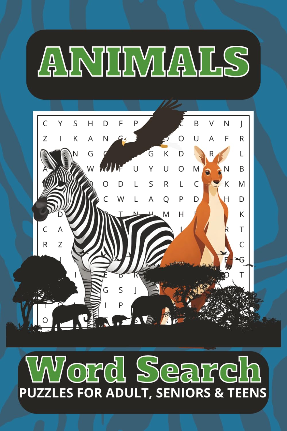 Animals Word Search: Animals Word Search Puzzle | 6x9 Inches, 110 Pages | 50+ Puzzles | Solutions included