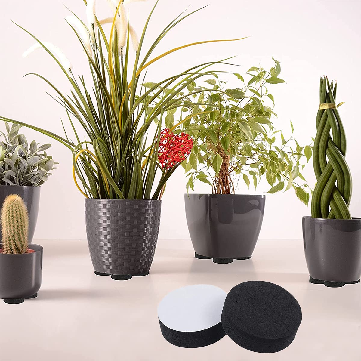 Sourcing Map Lot De 12 Pieds De Pot De Fleurs 7,1 Cm En