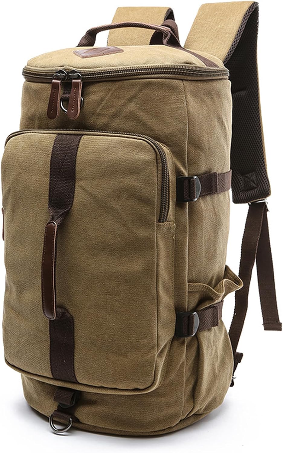 IT'SCARL Large backpack for men,Travel backpack,Carry on, Canvas big bag,Work back pack(khaki)