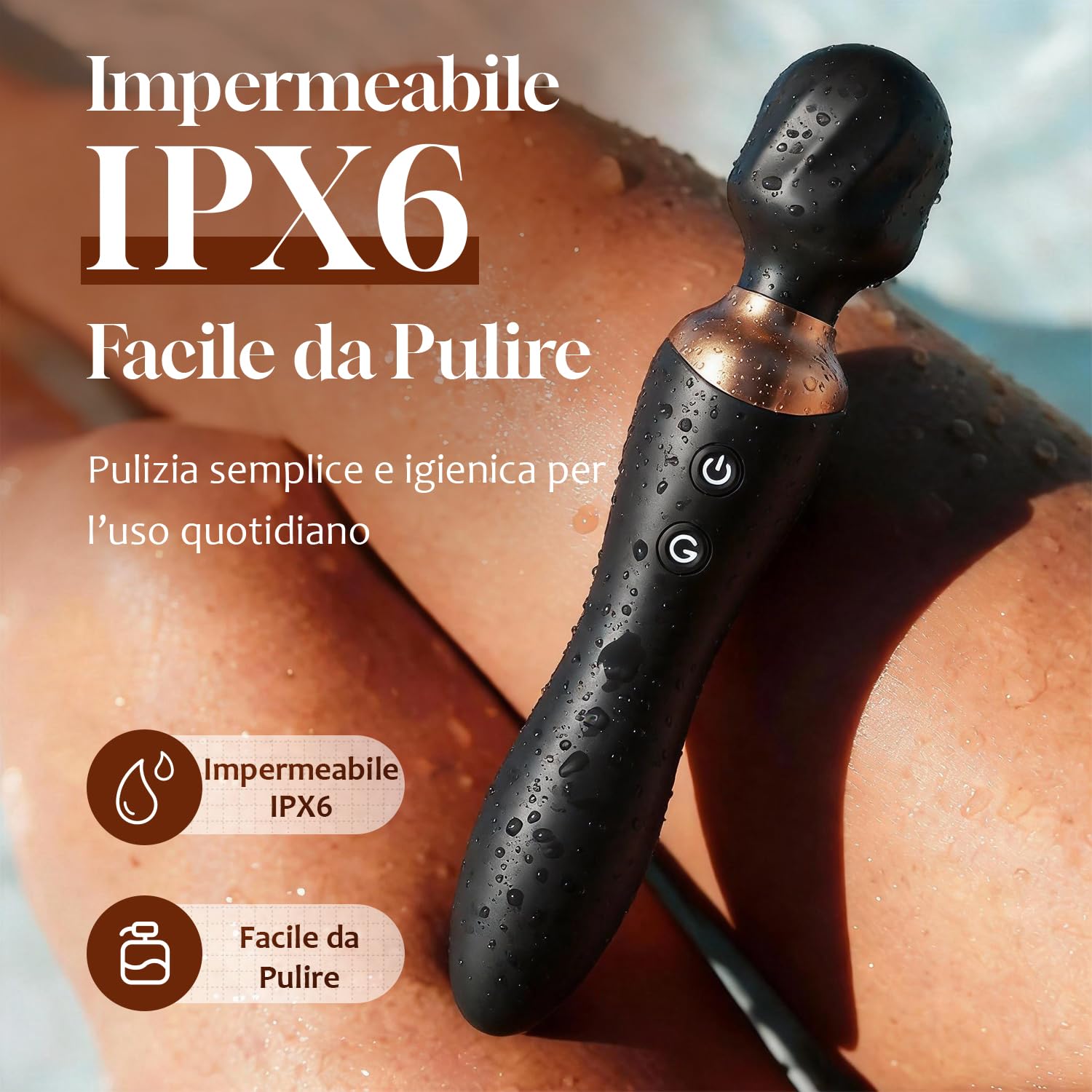 Vibratoreper Donna Doppia Testa Sex Toys, 12 Potente Vibrazione Modalità Magic Wand Silenzioso in Silicone, Vibratoreper Donna Punto G Squirting Con Telecomando, Adatto Sexytoysys Donna Coppia Uomo