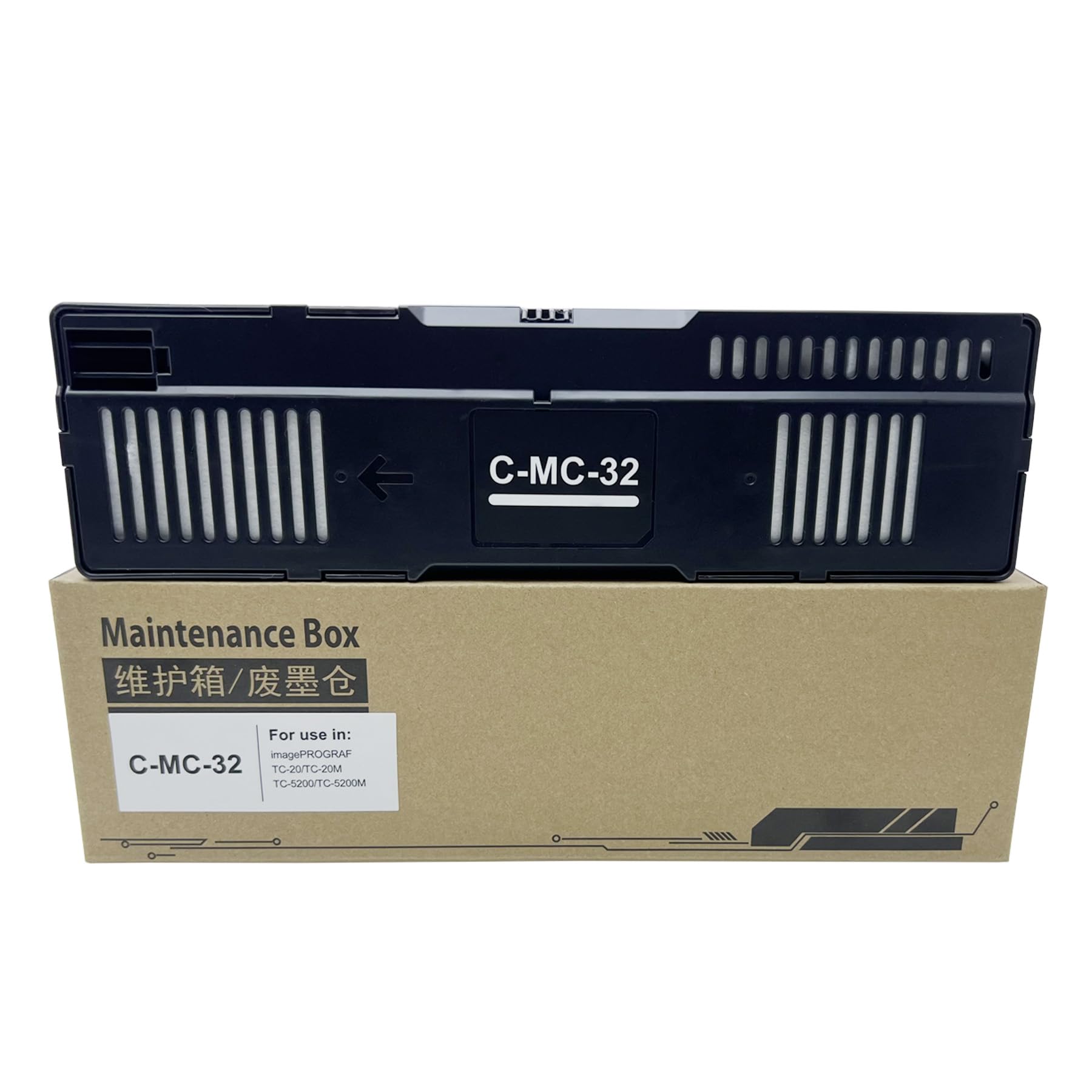 Boîte d'entretien d'encre MC-32 compatible avec imprimante Canon imagePROGRAF TC-20 TC-20M TC-5200 TC-5200M, collecteur d'encre usée MC-32, Standard