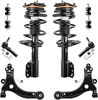 Vista 17 de Detroit Axle - Kit de puntales delanteros para Ford 2000-2004 Focus 2 puntales con muelle helicoidal 2 brazos de control inferiores con rótulas 2001