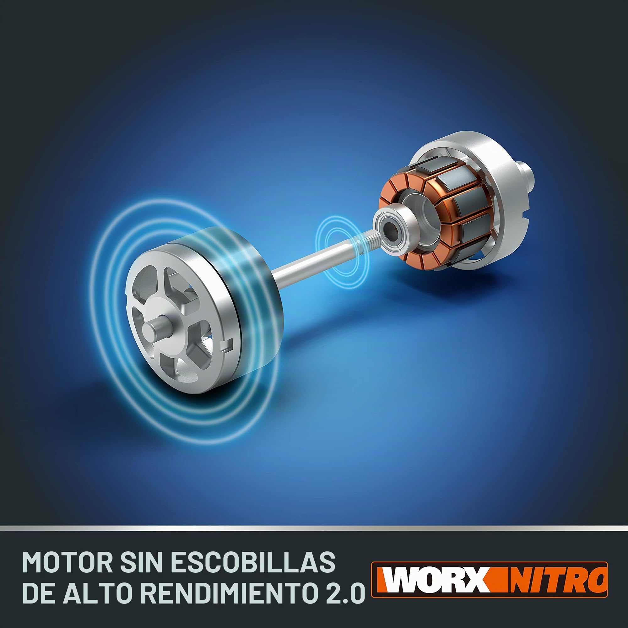WORX Soplador de hojas de jardín inalámbrico LEAFJET WG543E.9 de 18 V (20 V máx.)