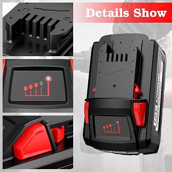 BULL-TECH 18V 48-11-1880 Replacement for Milwaukee m18 Battery 8.0AH,Compatible with All Power 18V Milwaukee Power+ Tools