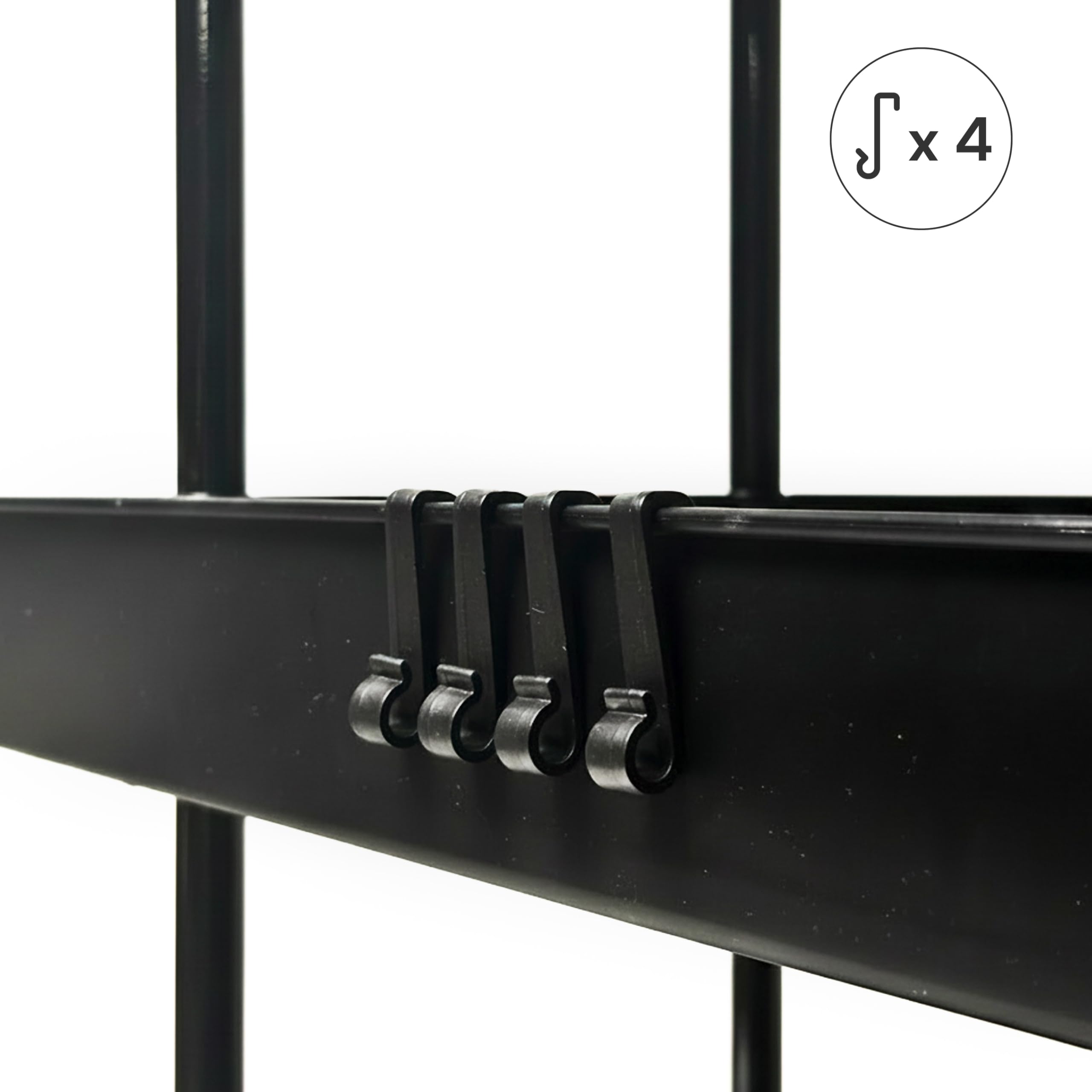 Baroni Home Carrello Portaoggetti con Ruote e Freno, 3 Ripiani con Cassetto, Struttura Resistente con Maniglie, Organizer Salvaspazio per Cucina, Bagno e Cameretta (Nero)