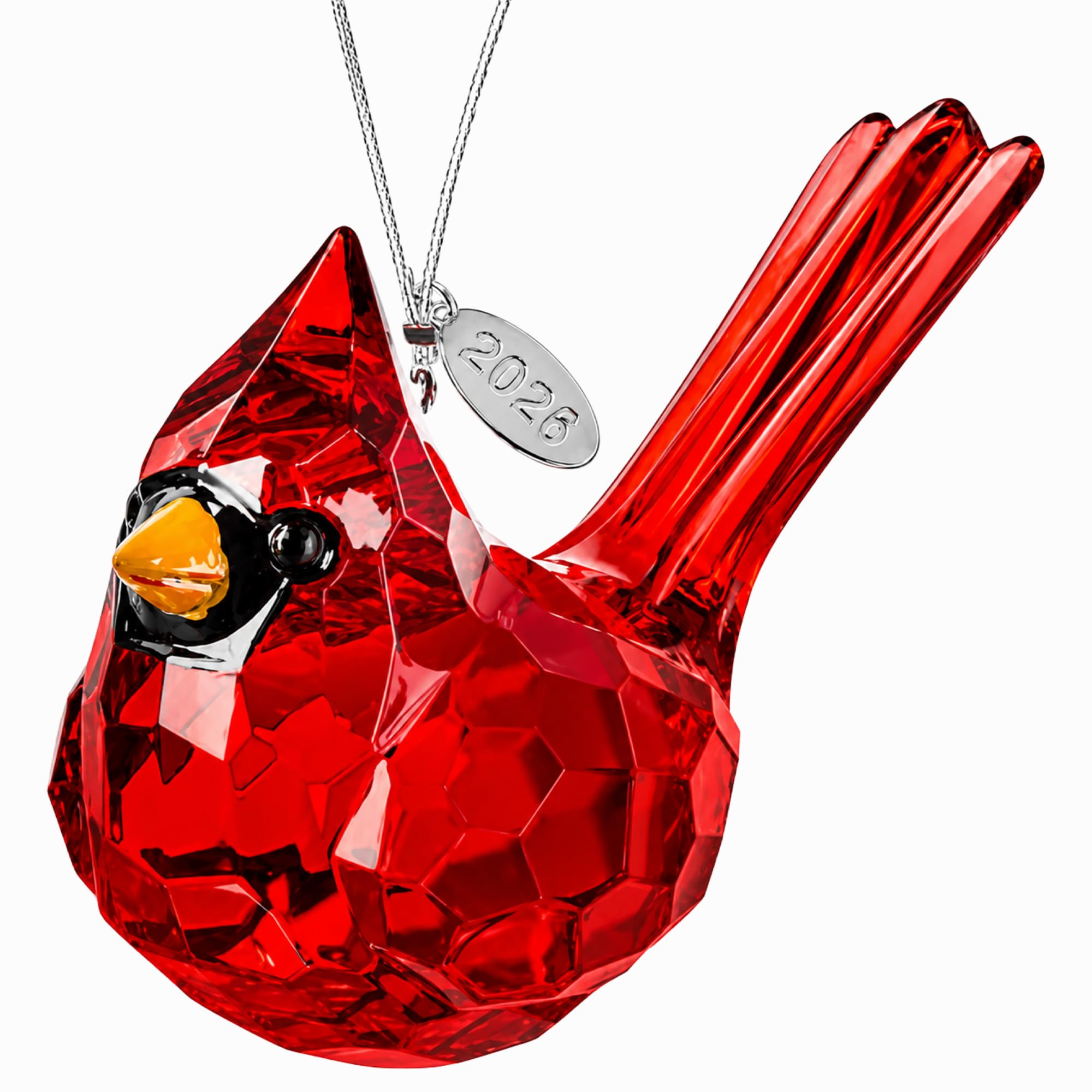 Oiseau rouge suspendu cardinal : décoration de fenêtre lumineuse pour salon et véranda