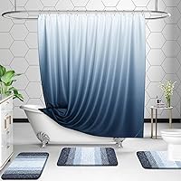 Vista 31 de OLANLY Juego de 2 alfombras de baño de 2 piezas, alfombras de baño de microfibra suave y absorbente y alfombra de inodoro con contorno