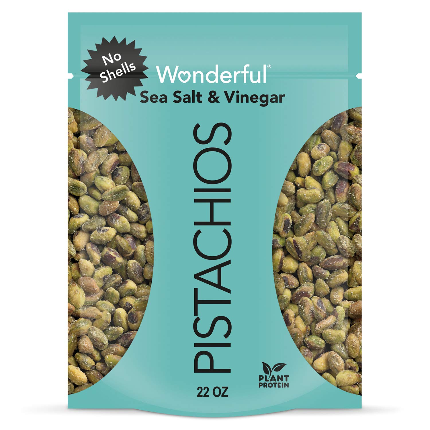 Photo 1 of **EXP DEC 2022** Wonderful Pistachios No Shells, Sea Salt & Vinegar Nuts, 22 Oz Bag Sea Salt 1.3 Pound (Pack of 1)