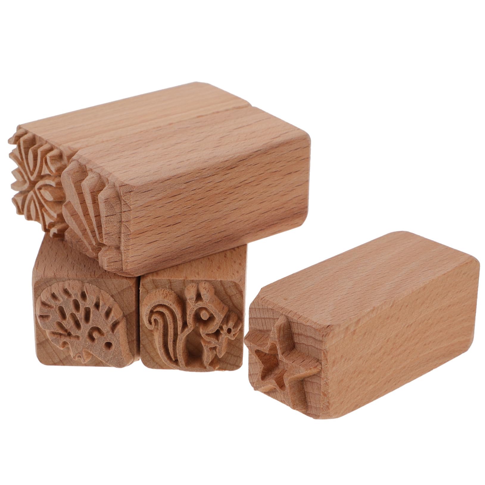 Lurrose 3 Juegos Sello De Textura De Madera Sellos De Arcilla Mousse Cacerola Horneando Pastel Estaño Estampadores Para Hornear Sello De Postre Moldes Para Hacer Postres 5 Piezas * 3